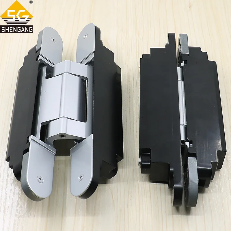 Style Zinc Alloy Hidden Heavy Duty 160KG 3D Invisible Adjustable Concealed Hinge for Heavy Duty Gate Wooden Swing Door - view 4
