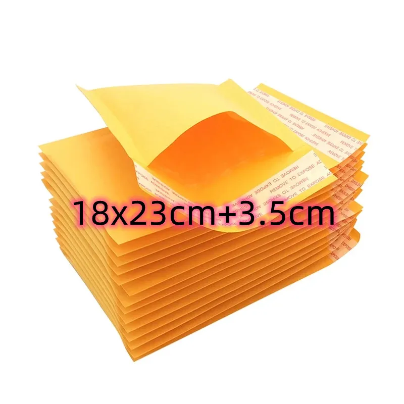 meduim grosso envio envelopes com embalagem papel amarelo impermeavel bolha mailers mailing bags embalagem 10 pcs 50 pcs 18x23cm 01