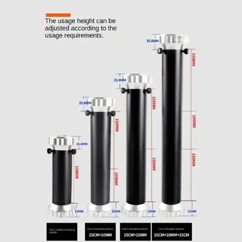 Three Section Equatorial Mount Elevation Bracket Tube for Astronomical Telescopes 15/15/10cm Elevated Section Accessory
