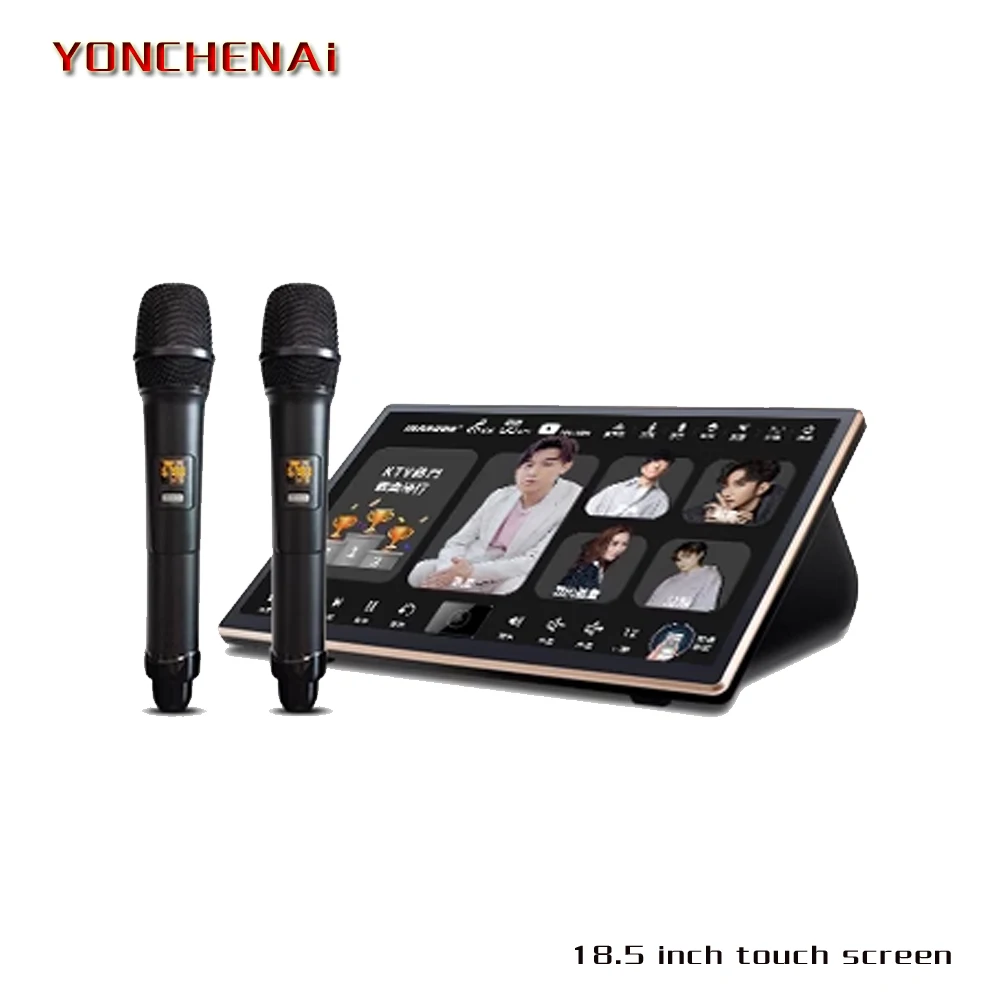 

18.5 inch Capacitive Touch Screen Karaoke Machine / 4K Output, 500K Cloud Song Library Free Microphone