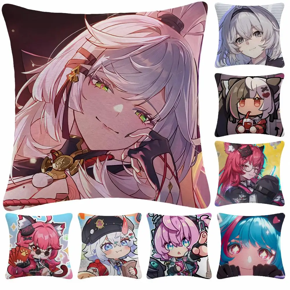 Game Fantasy N-Neverness To Everness Cushion Cover Soft Plush Decorative Sofa Bedroom Living Room Car Dorm Home Decor Gift