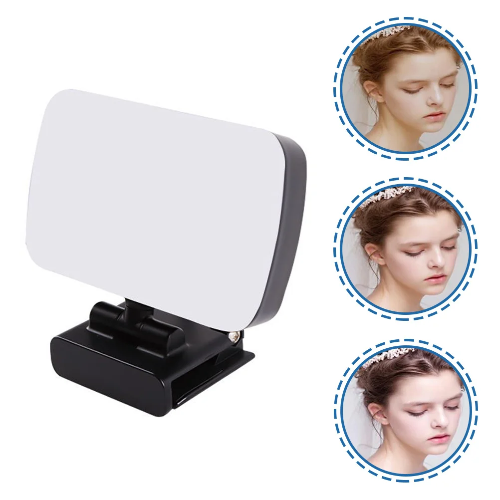 

LED Video Conference Light Three-Color Fill Lamp ABS Material 10 Brightness Levels Clip-on Laptop Light for Video Conferencing
