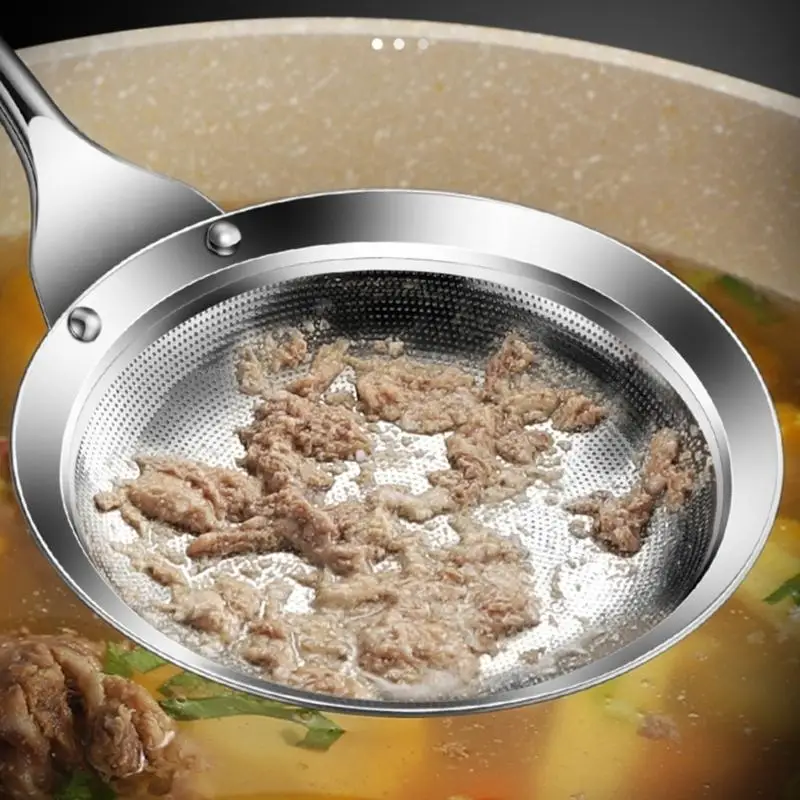 E8BD Stainless Steel Fine Mesh Strainers for Kitchen,Colander Skimmer with Long Handle Sieves Sifters for
