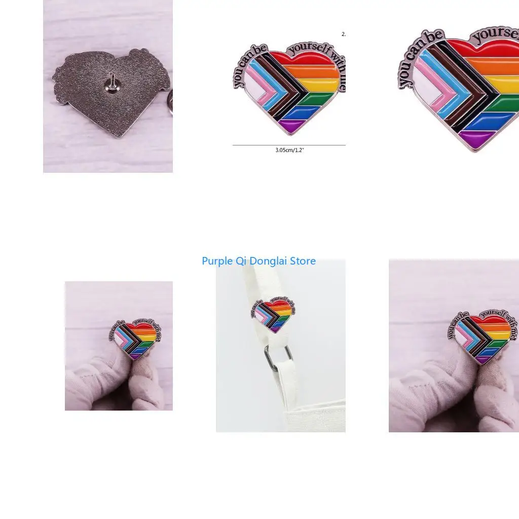 L21E Backpack Clothes Hat Pin Gay Trans Copper Badge Accessories Anniversary Gift