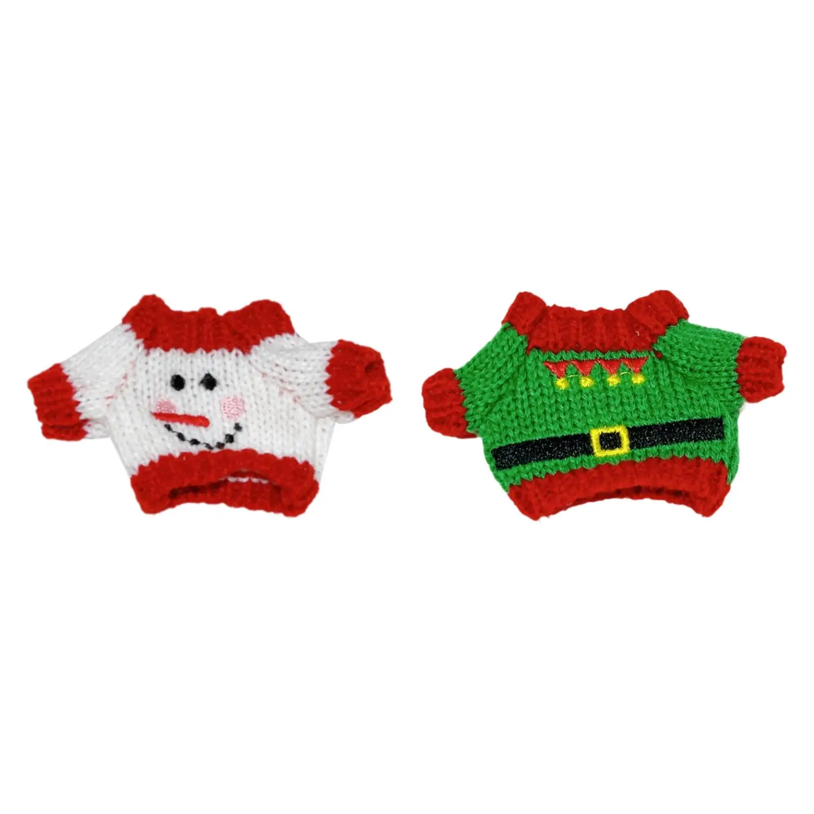 Plush Figure Knitted Sweater Doll Clothes Educational for Little Girls Clothing Costumes Make Your Own Dolls for 6.69 inch