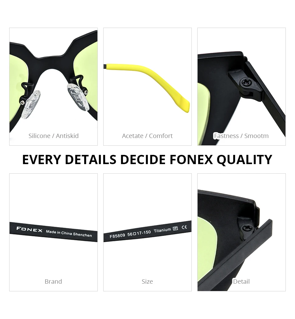 FONEX Titan-Sonnenbrille für Damen, neu im trendigen Markendesign, polarisierte Cateye-Sonnenbrille, hochwertige japanische Cat-Eye-Sonnenbrille 85850 – Detail 17