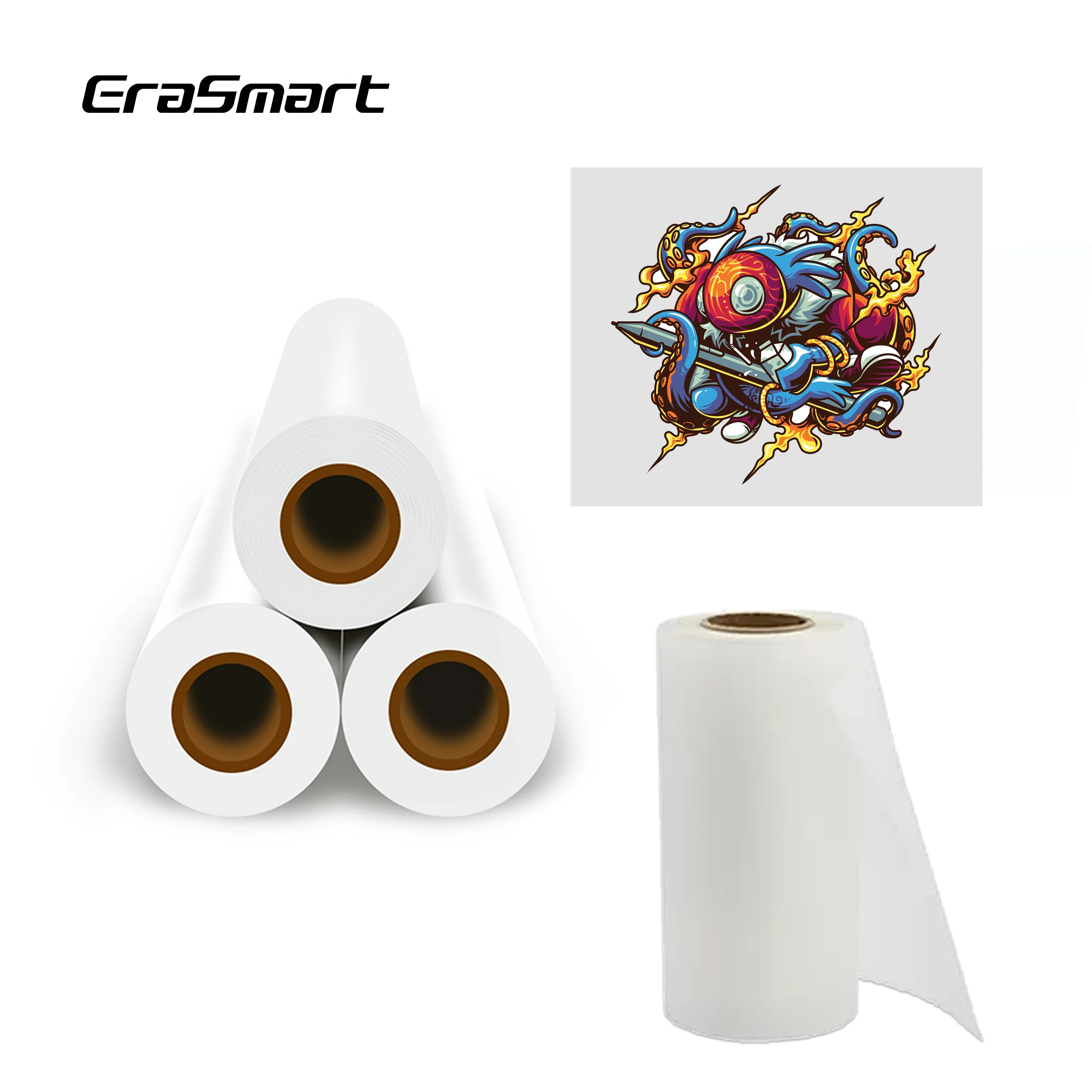 Erasmart Dtf Pet Film Heat Transfer Paper 30Cm 20 Cm Dtf Printer Film Sheets Single Double Sided Printing A3 A4 Dtf Film