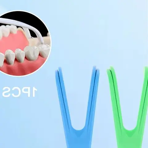 

1Pc Floss Holder Flosser Teeth Cleaning Picks Handle Replaceable Pick Reusable Stick Tool Threader Braces Sticks