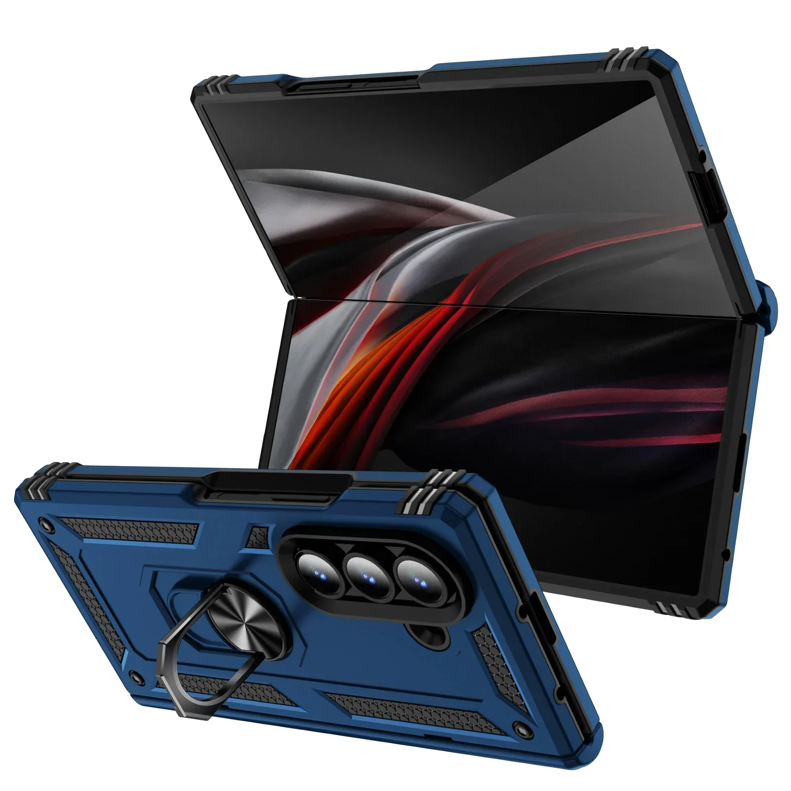 Amor Stoßfeste Hülle für Samsung Galaxy Z Fold 8 Ultra 7 6 5 Harte Ringhalter-Handyhülle mit Scharnierschutz – Detail 21