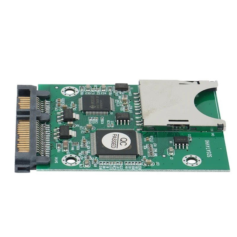 SD SDHC Secure Digital MMC Memory Card to 7+15P SATA Serial ATA Converter Adapter Easy Installation No Driver Required