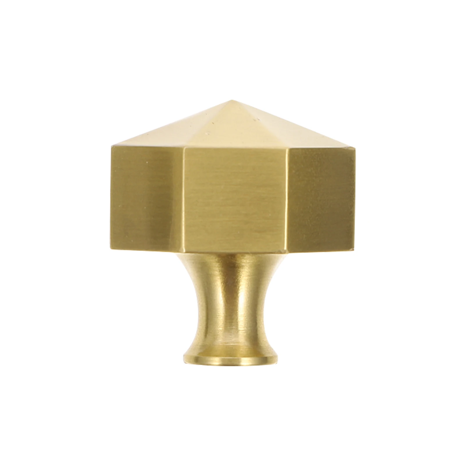 

Brass Doorknob Octagon Cabinet Handle Wardrobe Pulls Single Hole Durable Furniture Knob Drawer Pull Bright Color Hardware