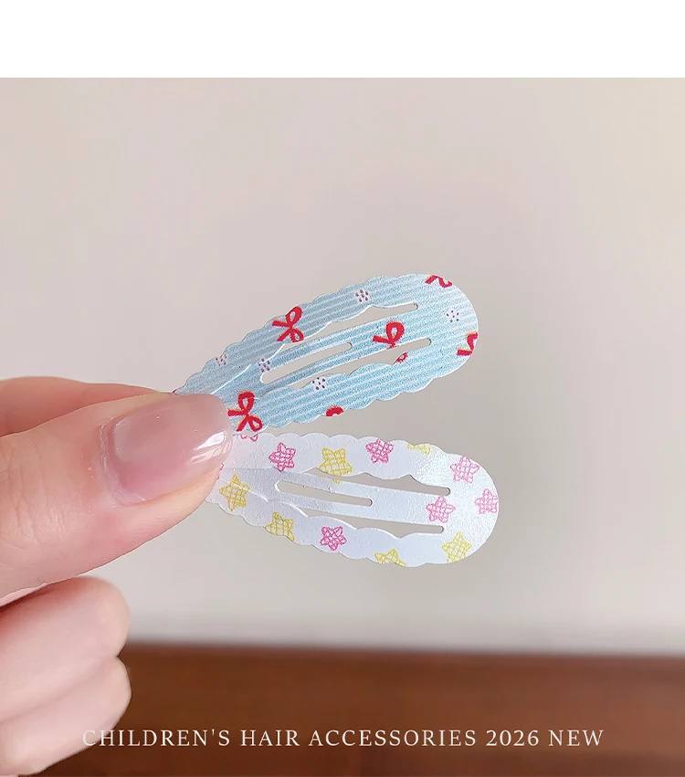 10er-Set Niedliche Blumen- und Frucht-Haarspangen für Kleinkinder, Schonende Wellenkanten-Haarklammern für Baby- und Kinderfransen – Detail 8