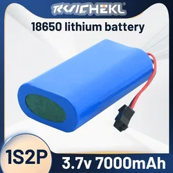 3.7V 18650 lithium battery 1S2P 7000mAh Rechargeable battery pack For Children's Toys megaphone speaker Small player+ 2P Plug