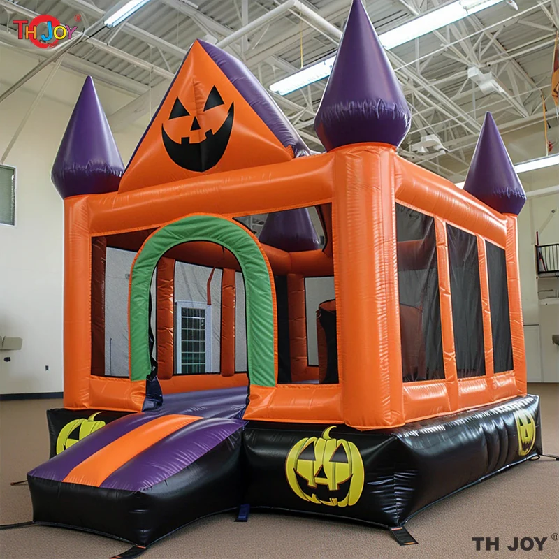 Achtertuin Halloween Uitsmijter Pompoen Opblaasbaar Bounce House