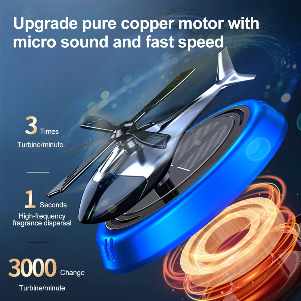 

Solar Powered Car Diffuser Rotation Helicopter Solar Aromatherapy Car Fragrance Perfume Wooden Car Air Freshener Car Interior