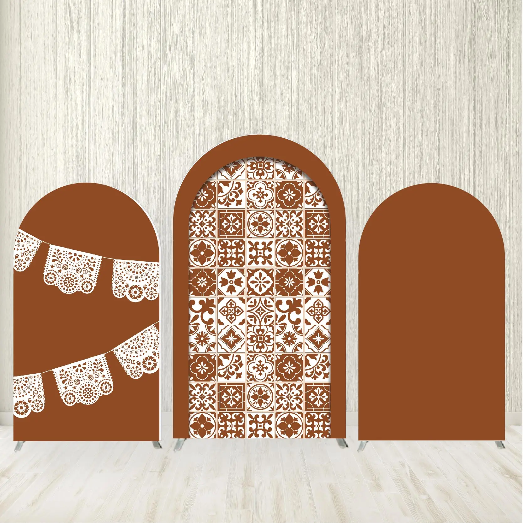 

Baby Shower Backdrops Arch Covers Brown Background Color,Kids' First Birthday Party Supplies Photostudio shooting Wall Decor