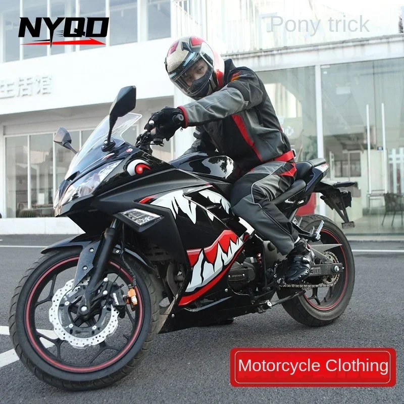 

Motorcycle Riding Suit Men's Set All Year Round Waterproof Anti Fall Anti Cold Warm and Rainproof Racing Motorcycle Suit Jackets