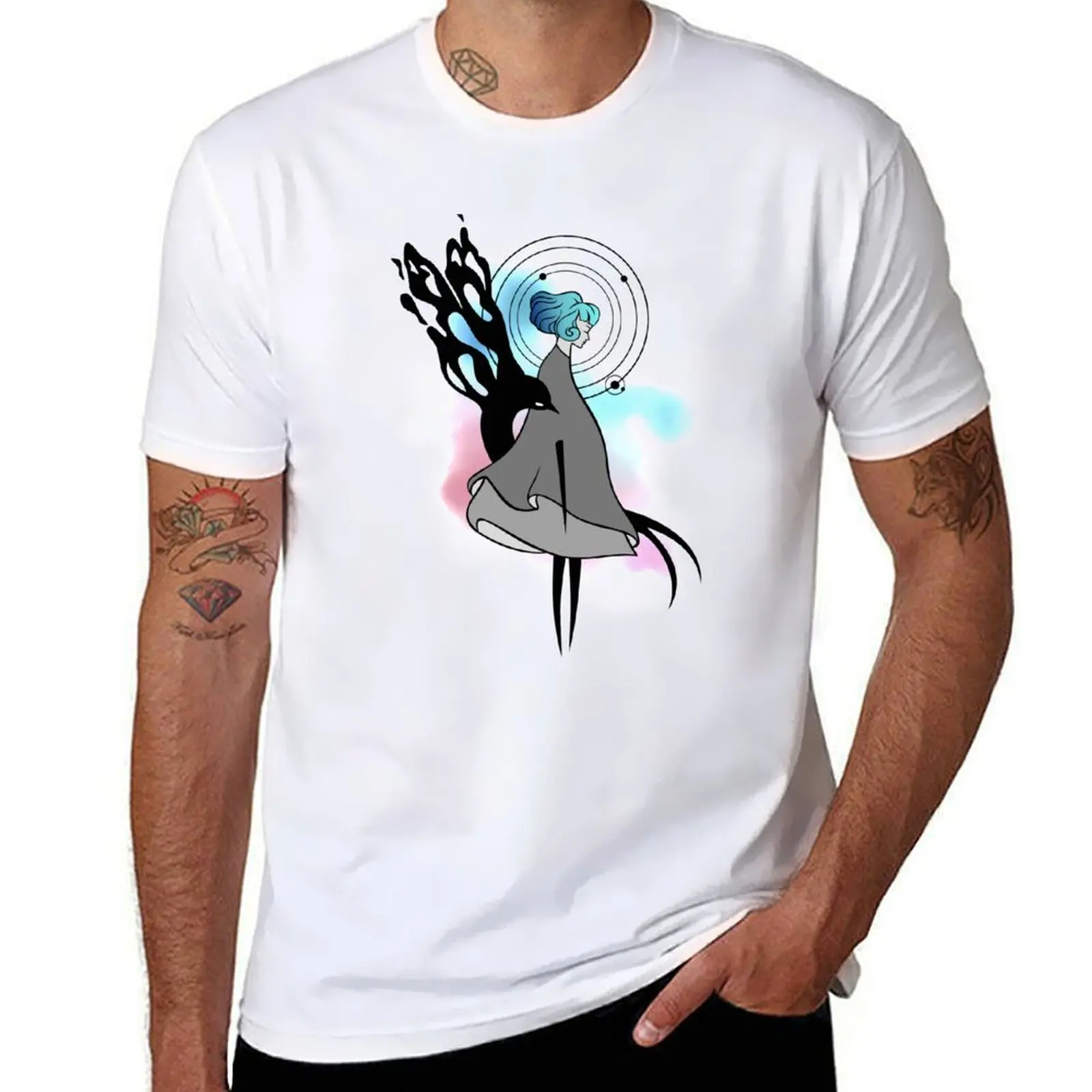 

Gris - Emersive Beautiful Watercolor Artwork T-Shirt man t shirts for men casual anime tshirt T-Shirt