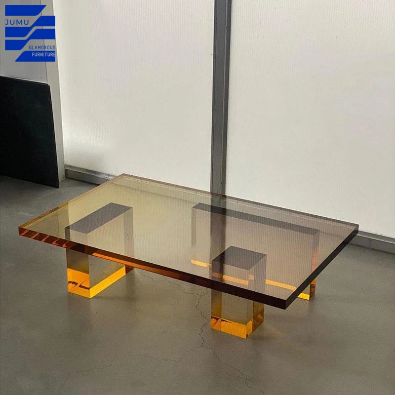 Glamourous Furniture Modern Minimalist Designer Acrylic Gradient Coffee Tables for Home or Dining Side Sofa Table