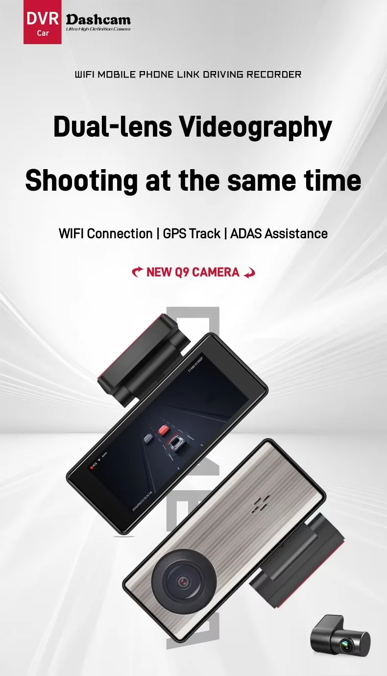 2025 جديد ADAS مسجل قيادة APP التحكم ACC مجموعة الأسلاك الصلبة سيارة الصندوق الأسود للرؤية الليلية سيارة الأمامية والخلفية AI داش كام. #2