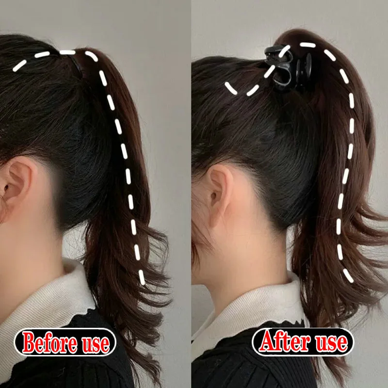 Korean Fashion Ponytail Hair Claw Clip Black Acrylic Small Hair Claws Women Girls shark Clips Headwear Barrette Hair Accessories