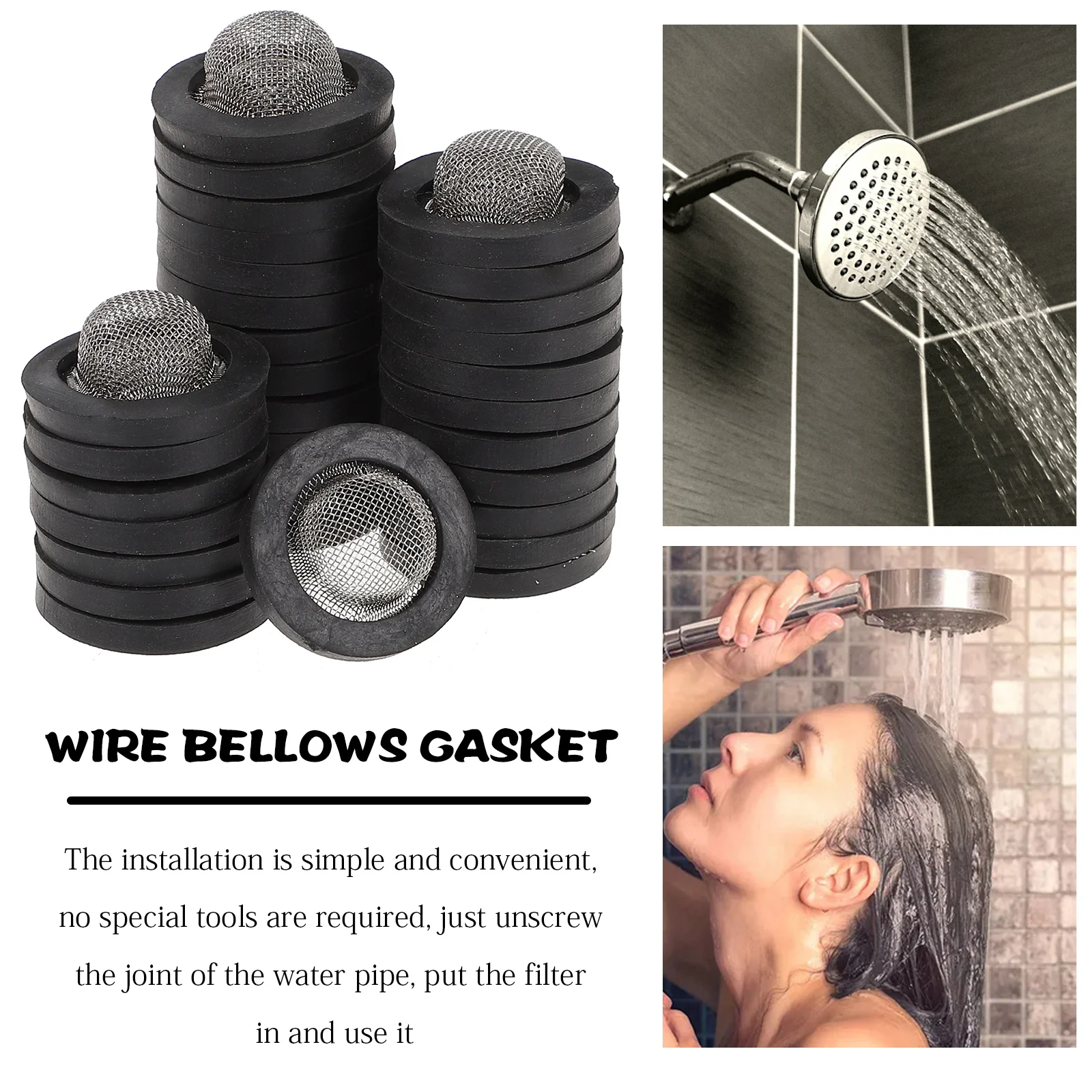 

30pcs Steel Wire Mesh Gasket 1/2 Inch Stainless Filter Screen For Faucet Repair Garden Hose Connector Inlet Hose Strainer Water