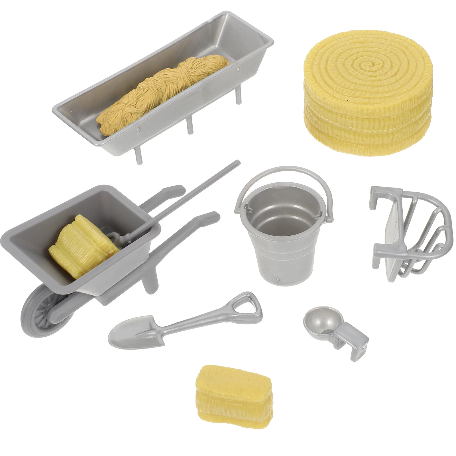 8 Pcs Ranch Accessory Toys Miniature Farm Decorations Kids Playset Fun Accessories Plastic Funny