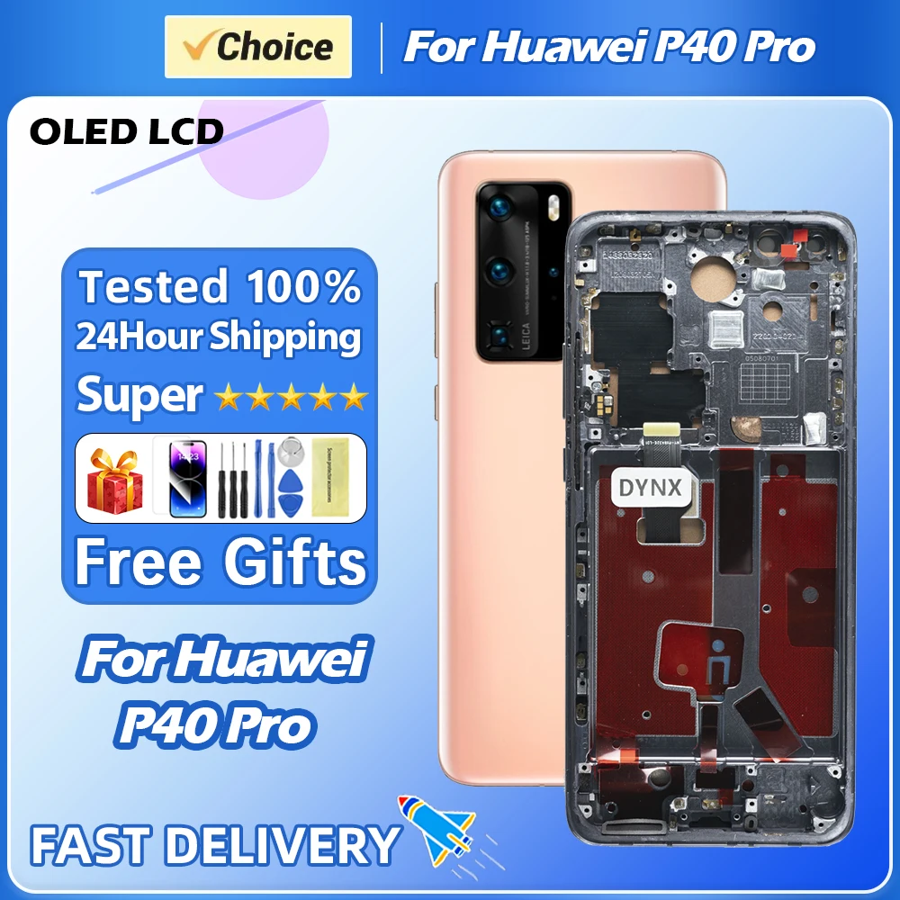 High Quality For HUAWEI P40 Pro Tested P40Pro ELS-NX9 ELS-N04 AN00 TN00 LCD Display Touch Screen Digitizer Assembly Replacement