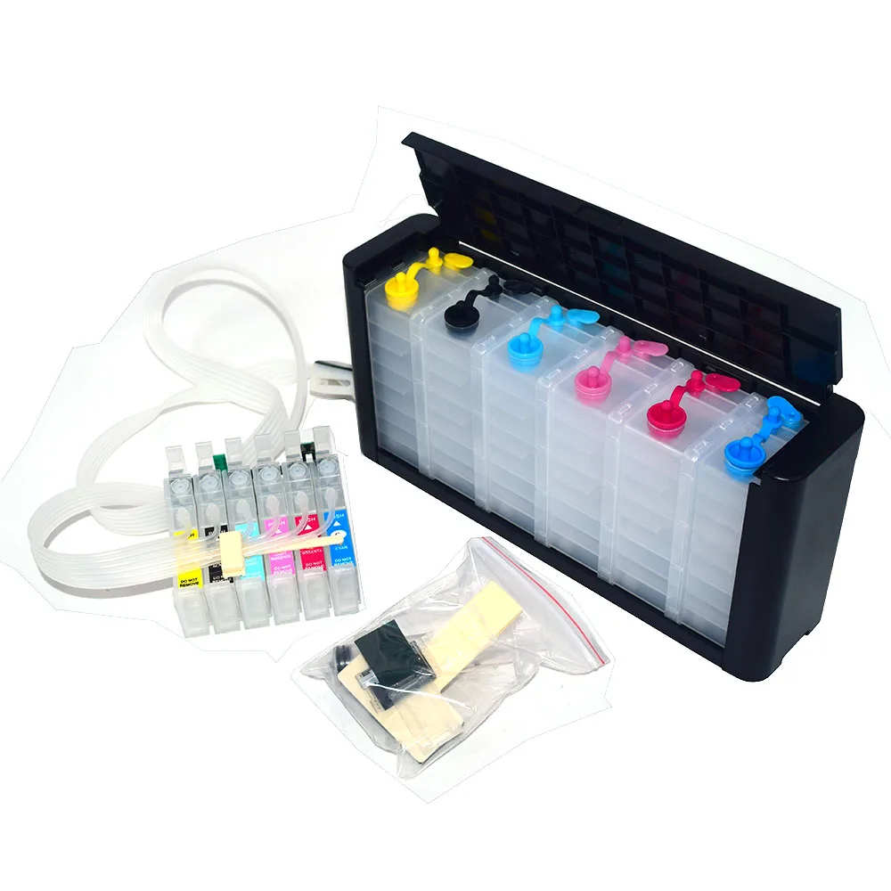 6 color T0791-T0796 Bulk Ciss Ink Supply System With ARC Chip For Epson 1400 1430 1500w P50 PX660 PX710w Inkjet Printer