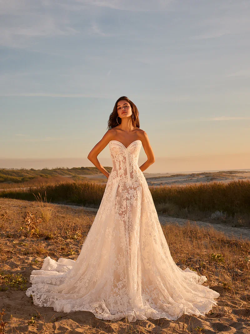 Lace Wedding Dress Vestido De Noiva Minimalista A line Vestidos Vintage Abiti Da Sposa Sartoriali Boda Invitada Elegante Mariage