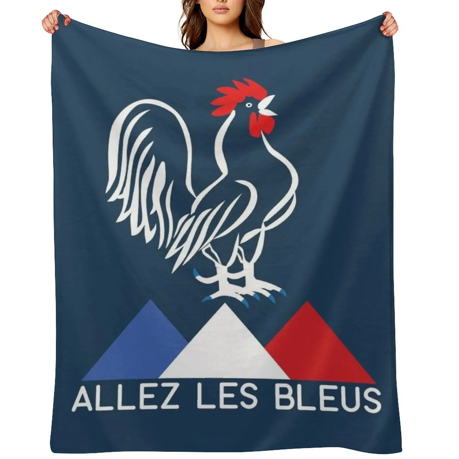 

Allez Les Bleus Shirt France Soccer Football World T-Shirt Throw Blanket Flannel Fabric Furrys cosplay anime Plaid Blankets