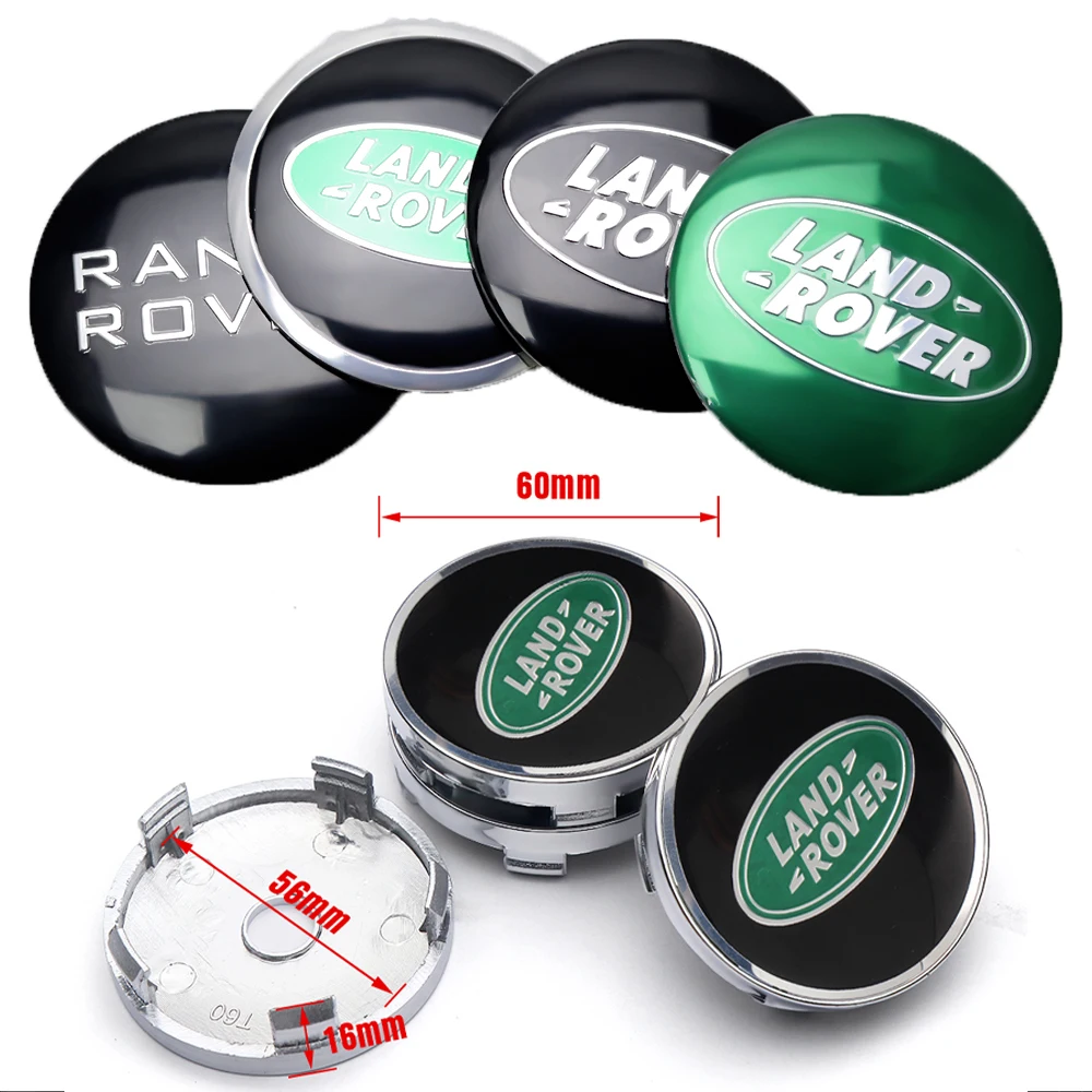 4PCS 56/60MM Car Styling Wheel Hub Center Cap Rim Covers Stickers For Landrover SVR Discovery Velar Evoque RangeRover L322 L405