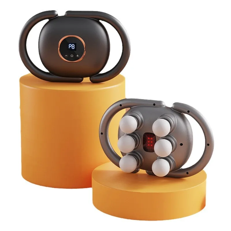 مسدس تدليك العضلات بستة رؤوس للكتف والرقبة والظهر، مسدس تدليك متعدد الوظائف للمنزل