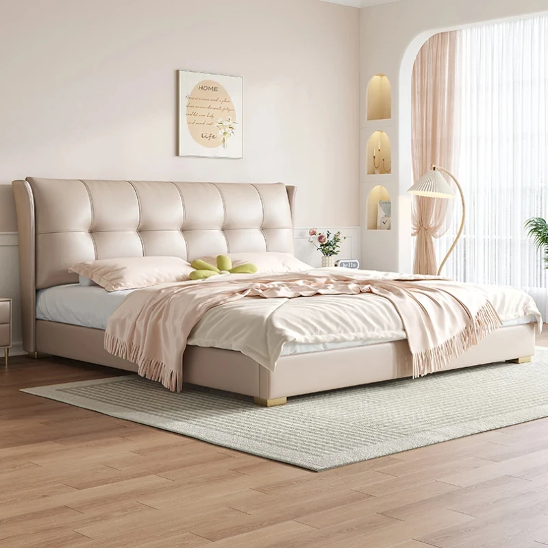 Europese Esthetische Dubbele Bedopslag Moderne Master Kingsize Twin Bed Frame Luxe Hout Kluis Cama Box Casal Meubelset