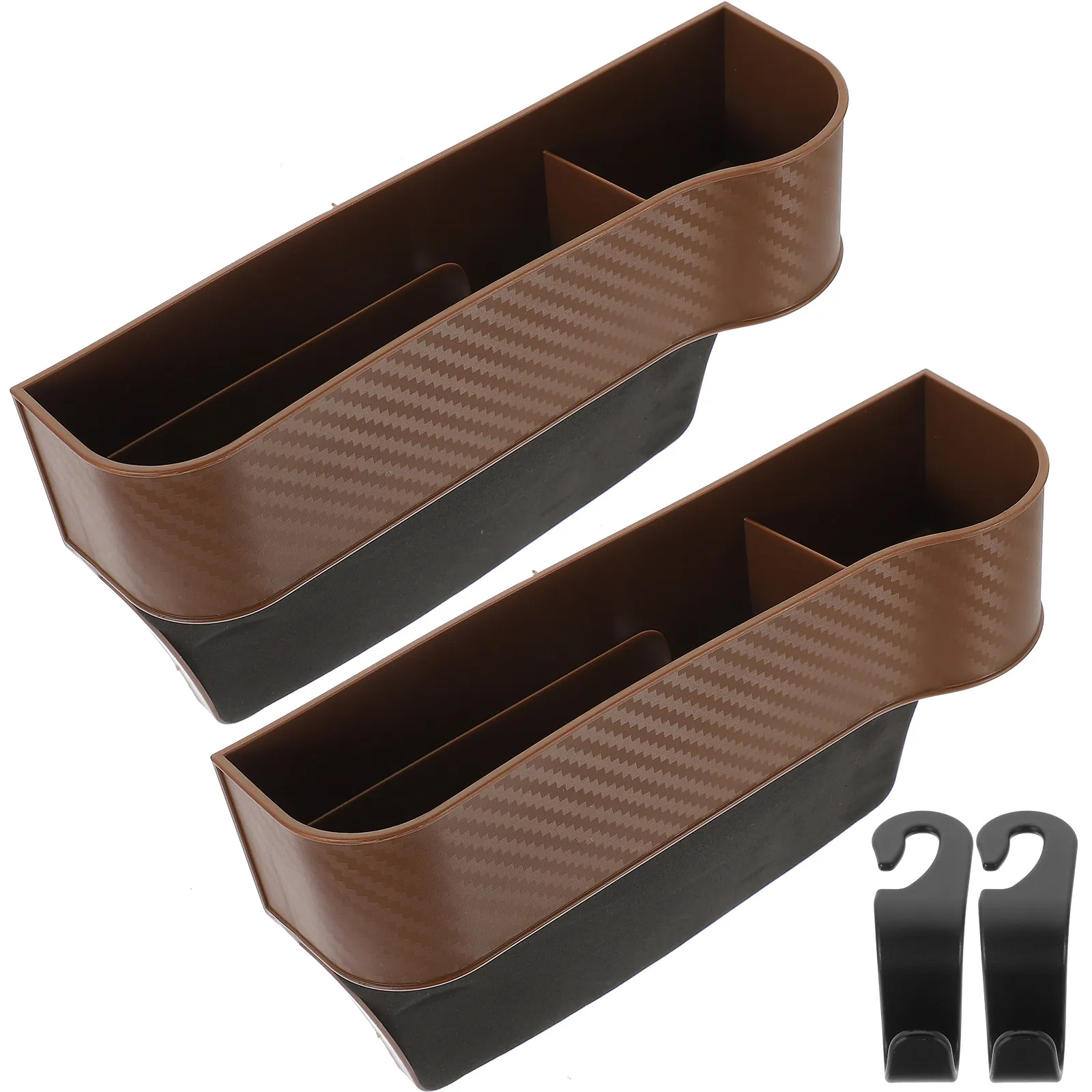 

2Pcs Plastic Car Seat Organizer Gap Filler with Cup Holder Multi Functional Easy to Install Clean Car Seat Gap Filler