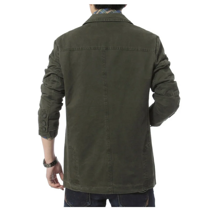 Brand High Quality Autumn Winter Outwear Men Casual Blazer Men\'s Cotton Suits Lapel Jackets Male Blazer Militar Masculino Coat