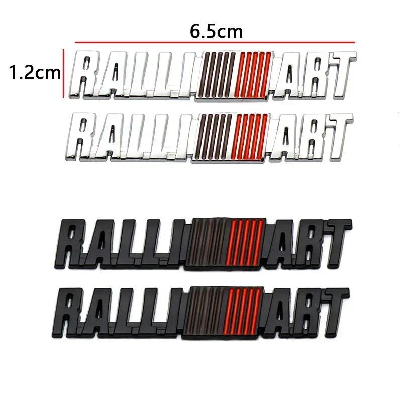 2pcs Car Fender Emblem Sticker Trunk Badge Decoration for Mitsubishi RALLIART ASX Lancer Galant Montero Mirage Delica Pajero