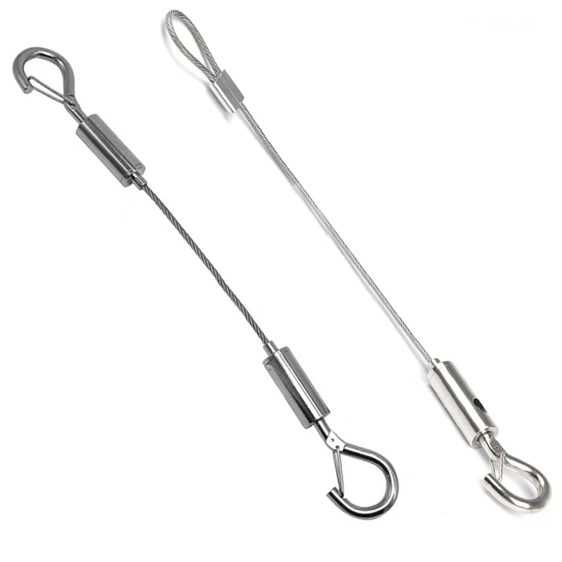 Adjustable Automatic Wire Rope Spring Hook Clothesline Picture Hanging Solution System Suspension Code Stainless Steel Cable image 6