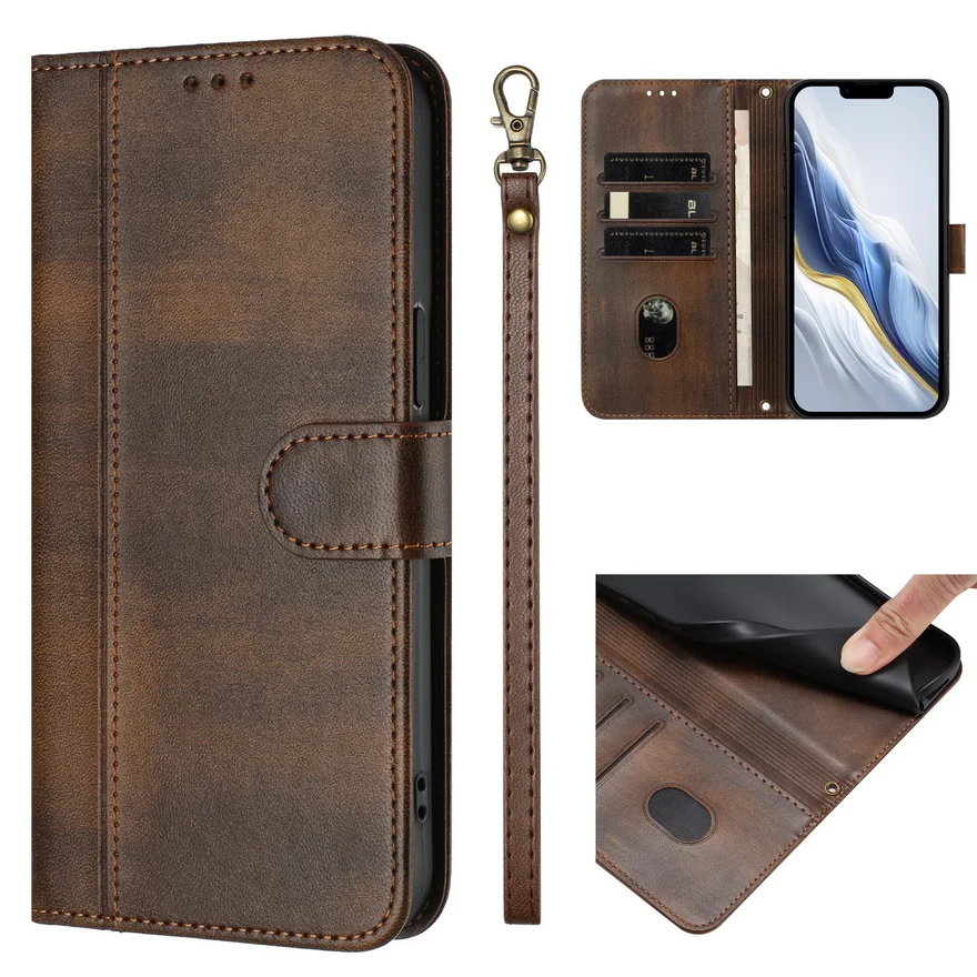 

Phone Case for Motorola MOTO G Stylus 5G 2025/Edge 60 Stylus 5G Card Slot & Stand Vintage Leather Classic Wallet Flip Cover