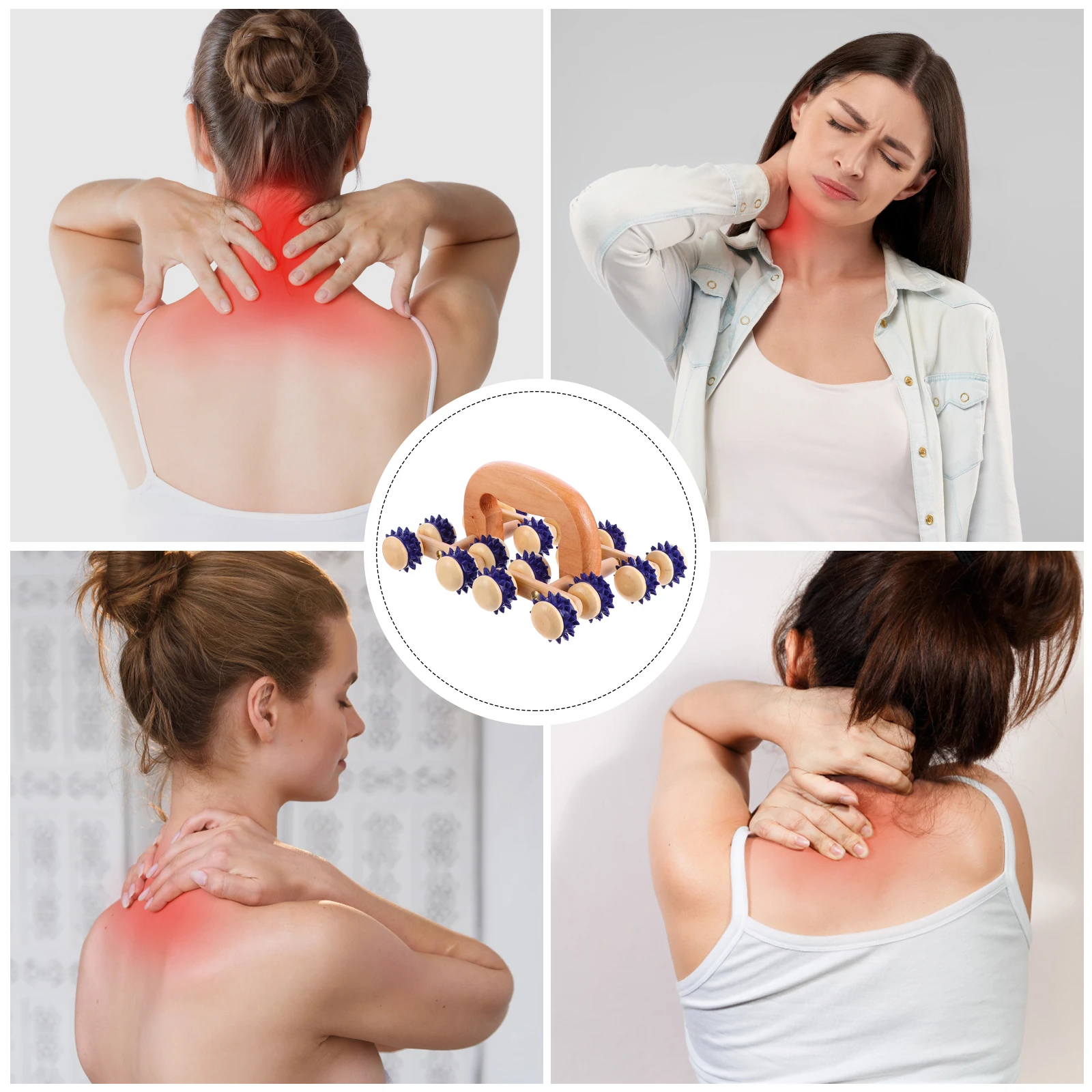 

1pc Whole Body Massager Roller Lightweight Portable Handle For Skin Lifting Firming Anti-Cellulite Handheld Body