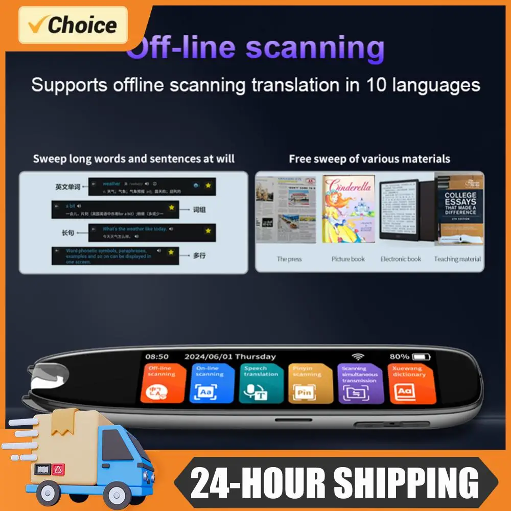 

Умная ручка-переводчик на 142 языка: сканер, онлайн/офлайн режимы, устройство для сканирования и чтения, голосовой переводчик