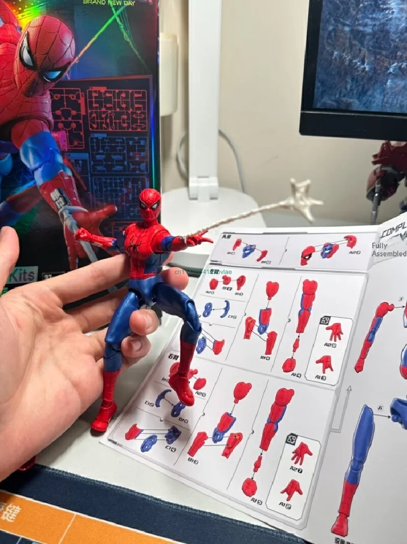 Blokees Genuine Spider-Man Brand New Day 35-Joint Figure 15cm Full Accessories Desktop Display Hot Collect Gift Marvel Fans