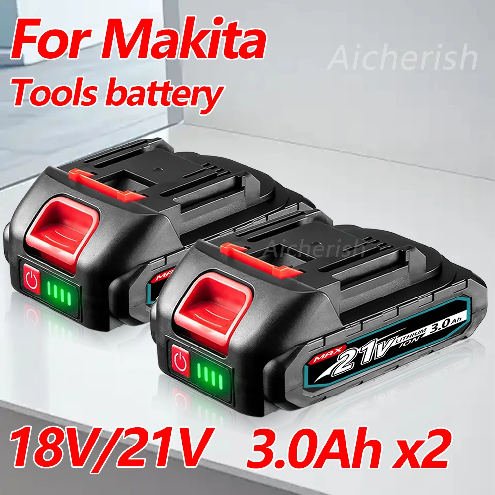 

18V 21V MAX Battery Rechargeable 3000mah 6000mah 9000mah Lithium Ion Battery 388VF Li-ion Battery For Makita Electric Power Tool