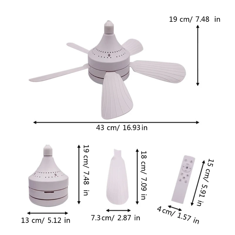 Ventilatore da soffitto multifunzione regolabile a 3 velocità con funzionamento silenzioso a adatto per comfort da