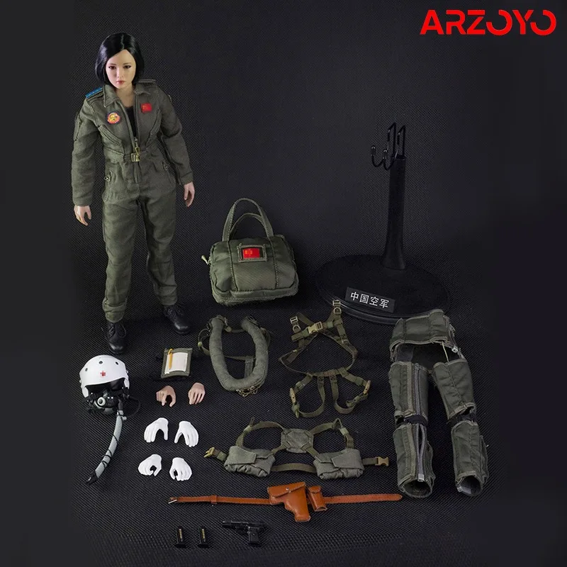 FLAGSET FS-73006 1/6 Chinese Women's Air Force Action Figure 12'' Female Soldier Figurine Model Full Set Collectible Model