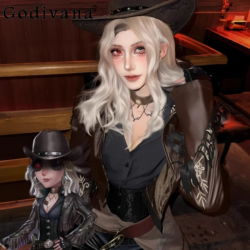 

Fifth Personality Cos Outfits Women Black Rose Cosplay Full Set of Animation Female Halloween Game Two Dimensional Clothes Suit