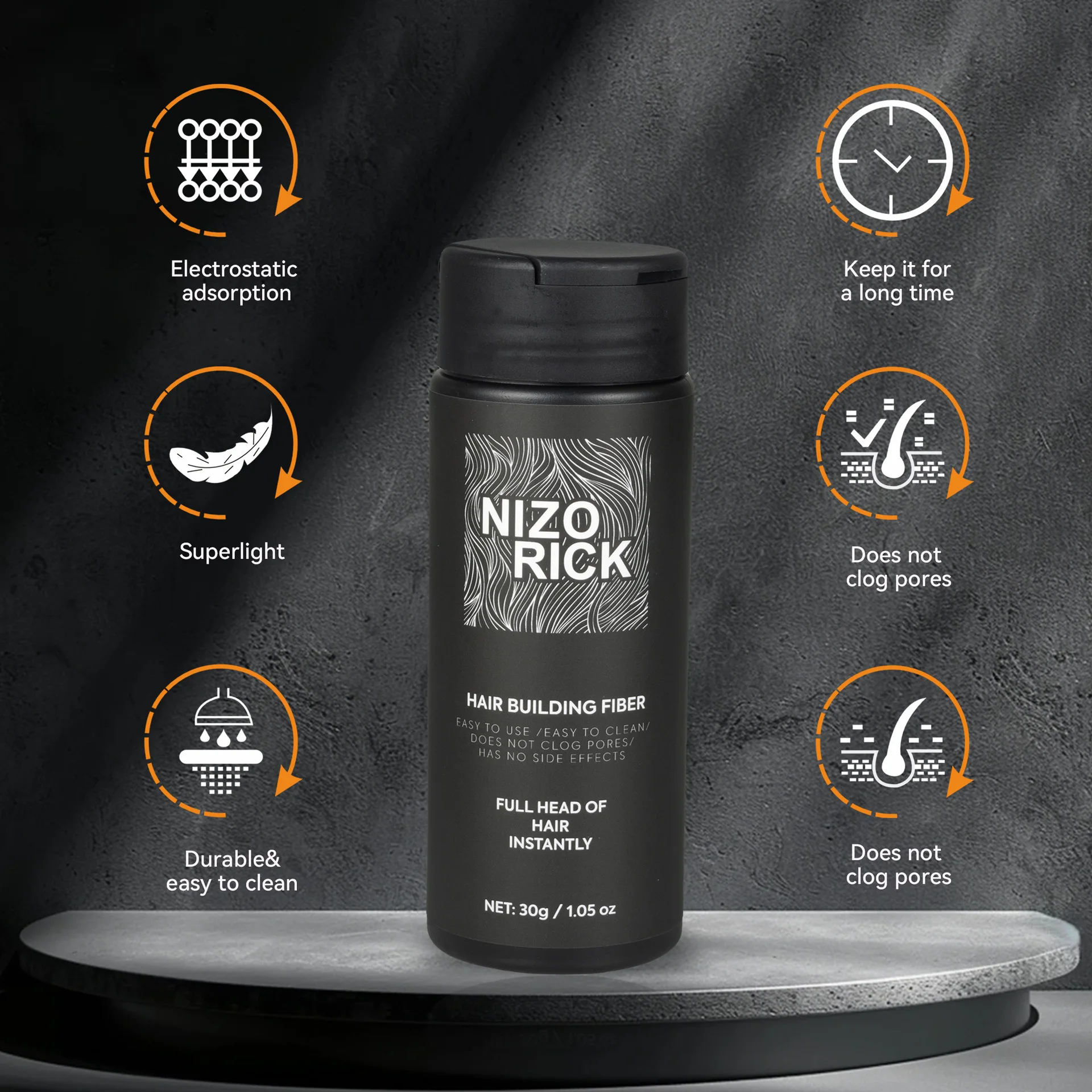 Hair Fiber Powder Dense Hair Improves Balding Hairline Filling Cover Long lasting