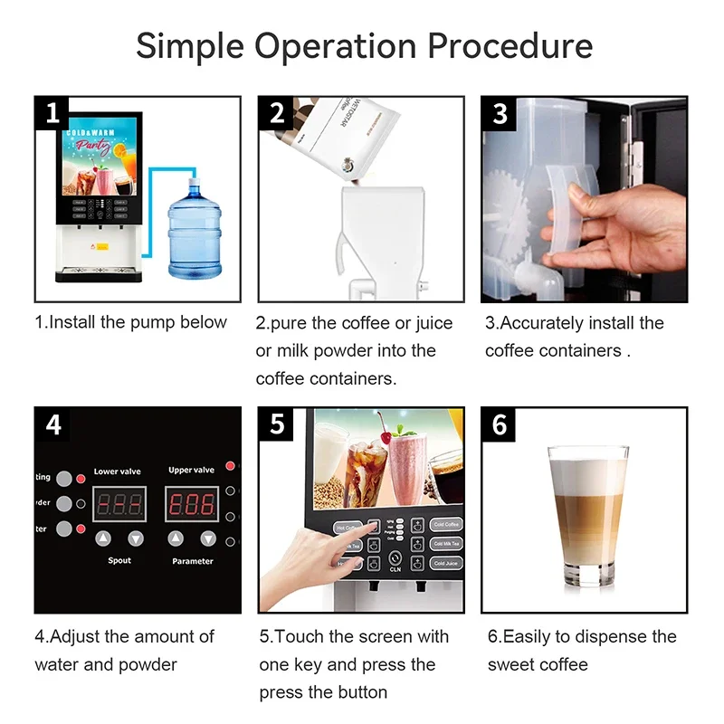 Great quality vending machine coffee automatic household small iced coffee vending machine for party