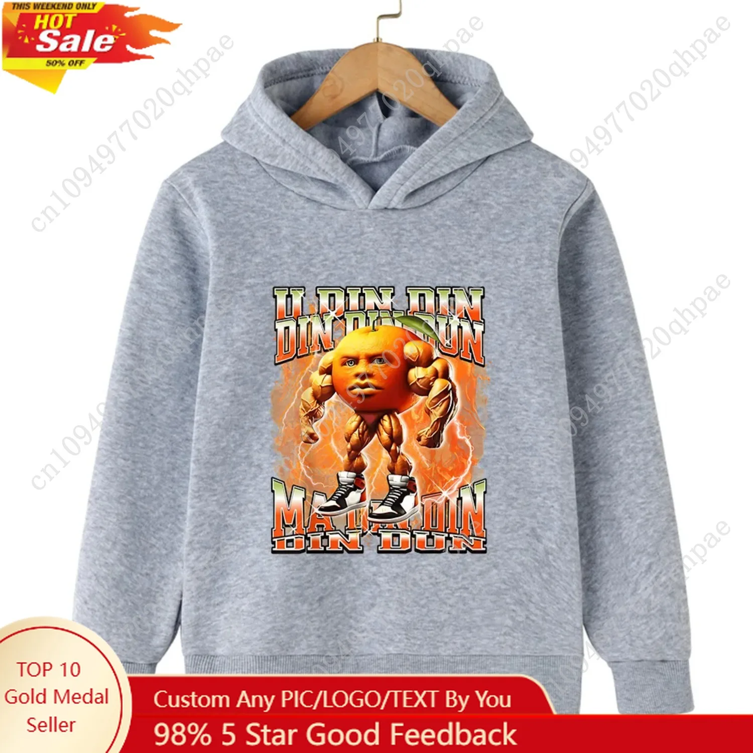

New Italian Brainrot Character 2d Children's Hooded Sweatshirt Autumn Winter Warm Boys Girls Warm Sweatshirt Fun and Fashionable