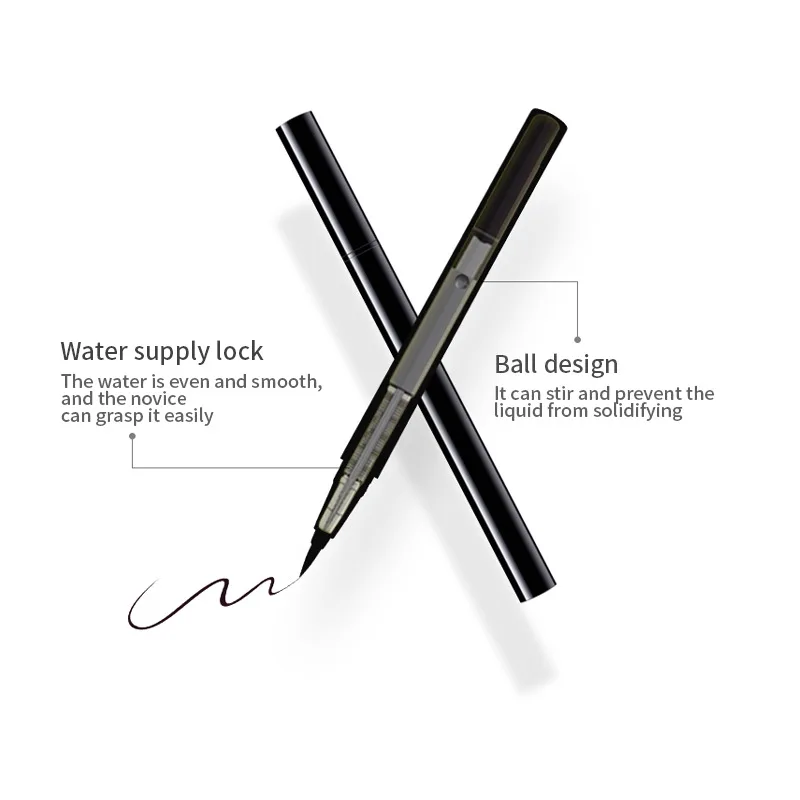 No Logo Black Waterproof Quick Eyeliner Liquid Long Lasting Eye Liner Pencil Natural Makeup Cosmetic